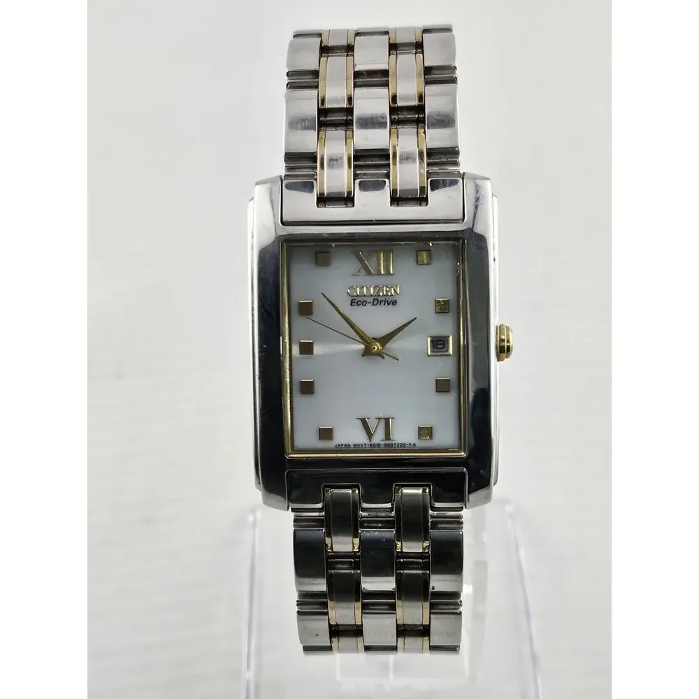 Mens Citizen Eco Drive Solar Watch E010-S004004 Date Very Nice Watch Runs - Picture 2 of 13